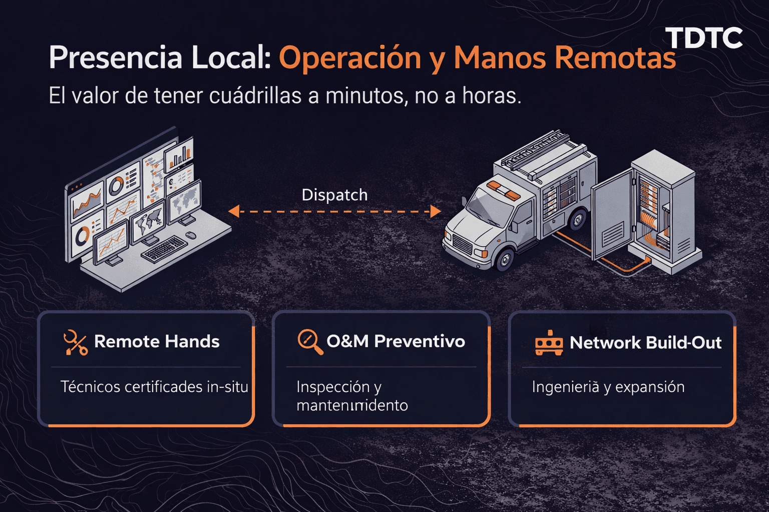 Operación local y manos remotas